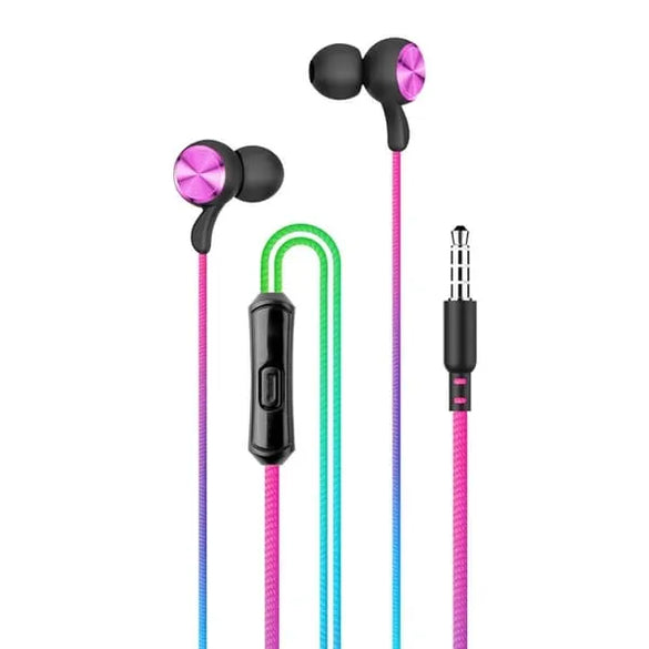 In-Ear Rainbow Earphones with microphone 3.5mm iPhone, Samsung