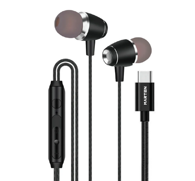 Marten Metal Earphones with Mic wired earbuds for mobile phones in Pakistan